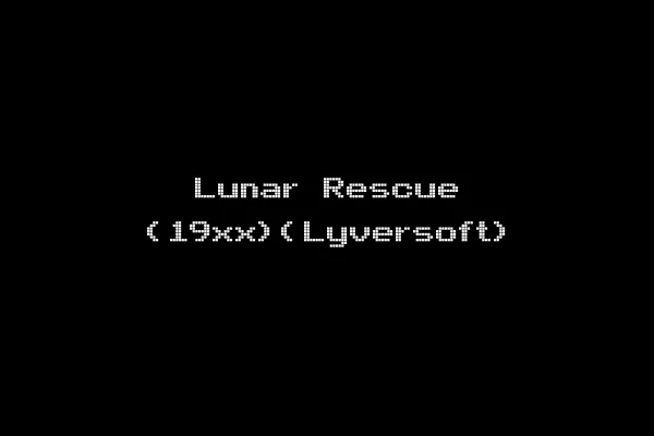 Lunar Rescue (19xx)(Lyversoft)