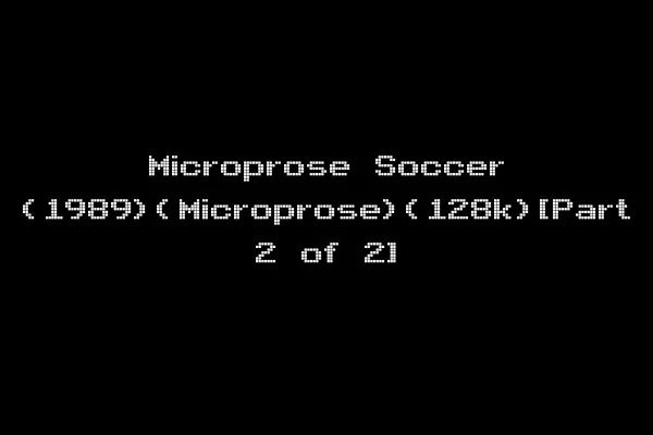 Microprose Soccer (1989)(Microprose)(128k)[Part 2 of 2]