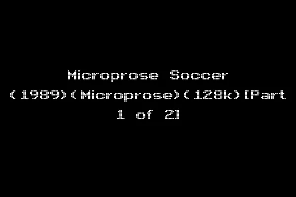 Microprose Soccer (1989)(Microprose)(128k)[Part 1 of 2]