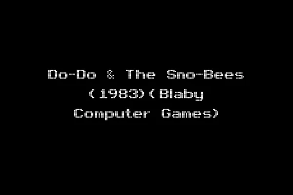 Do-Do & The Sno-Bees (1983)(Blaby Computer Games)