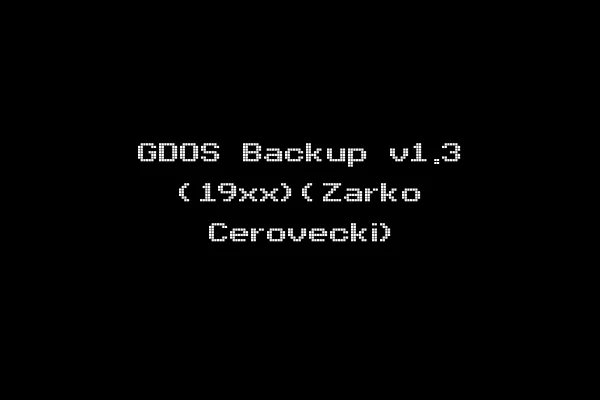 GDOS Backup v1.3 (19xx)(Zarko Cerovecki)
