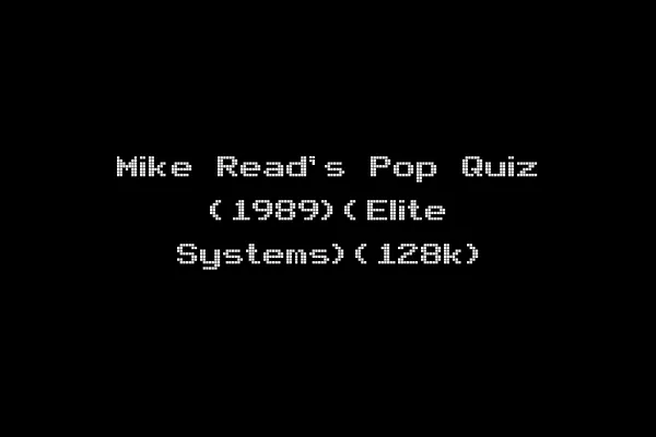 Mike Read's Pop Quiz (1989)(Elite Systems)(128k)