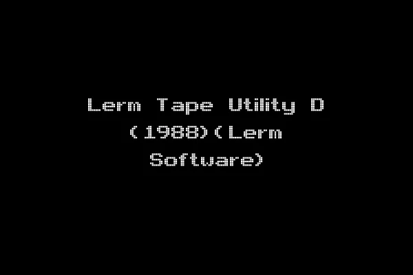 Lerm Tape Utility D (1988)(Lerm Software)