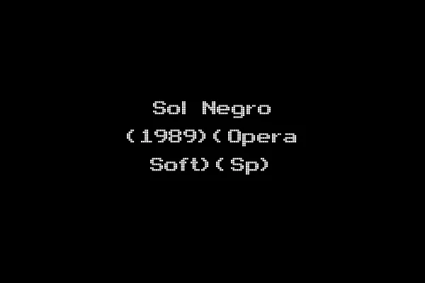 Sol Negro (1989)(Opera Soft)(Sp)