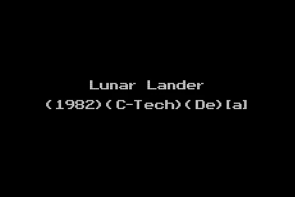 Lunar Lander (1982)(C-Tech)(De)[a]