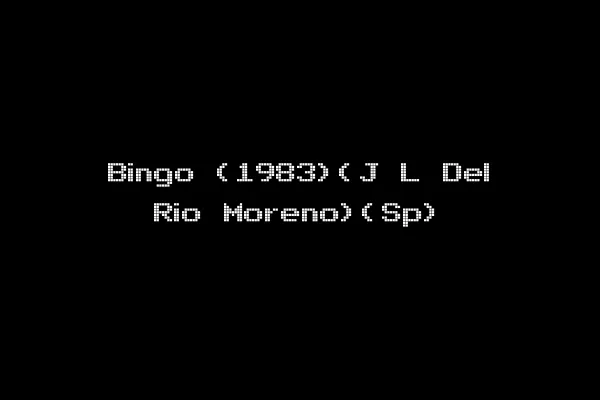 Bingo (1983)(J L Del Rio Moreno)(Sp)