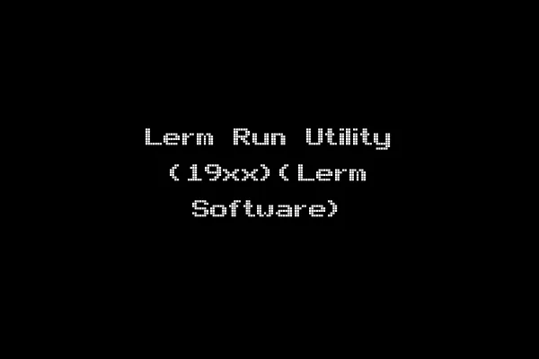 Lerm Run Utility (19xx)(Lerm Software)