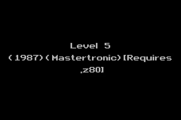 Level 5 (1987)(Mastertronic)[Requires .z80]