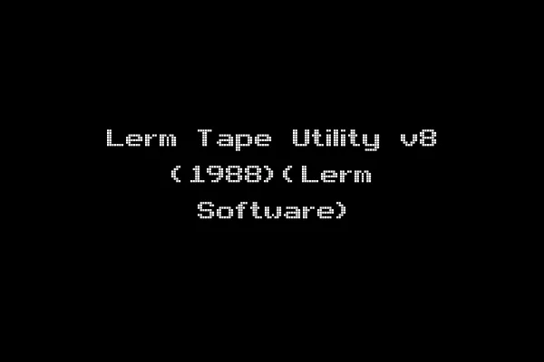 Lerm Tape Utility v8 (1988)(Lerm Software)