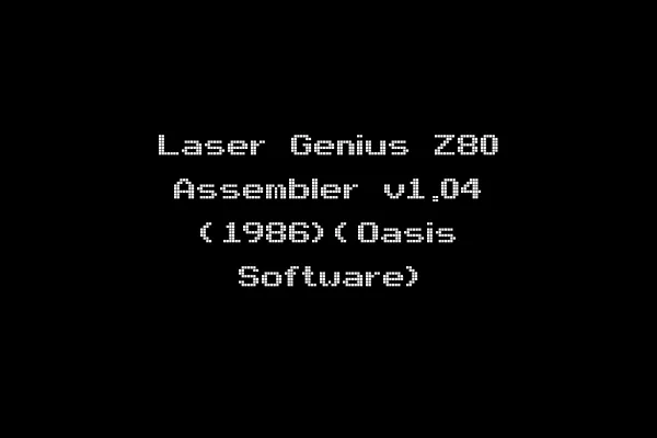Laser Genius Z80 Assembler v1.04 (1986)(Oasis Software)