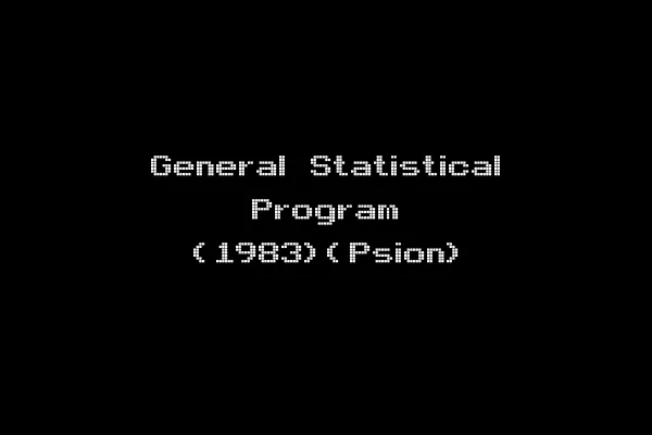 General Statistical Program (1983)(Psion)