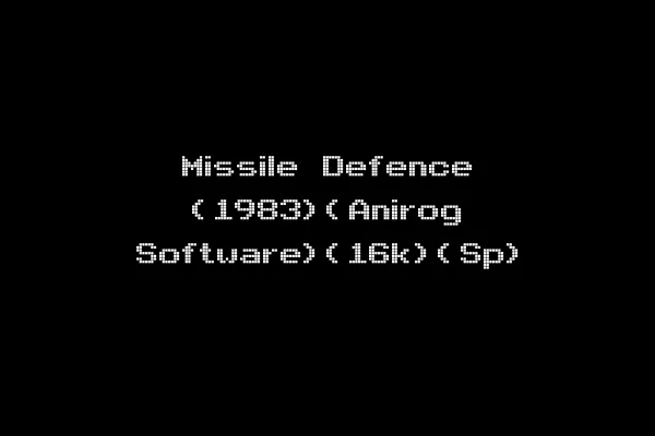 Missile Defence (1983)(Anirog Software)(16k)(Sp)