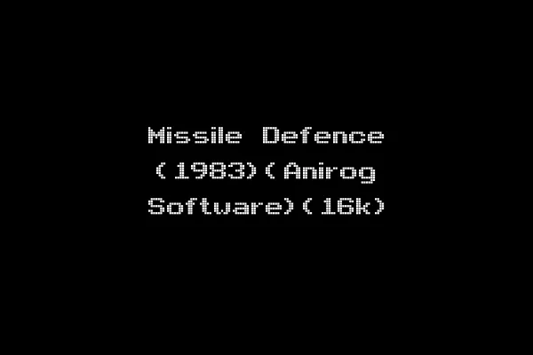 Missile Defence (1983)(Anirog Software)(16k)