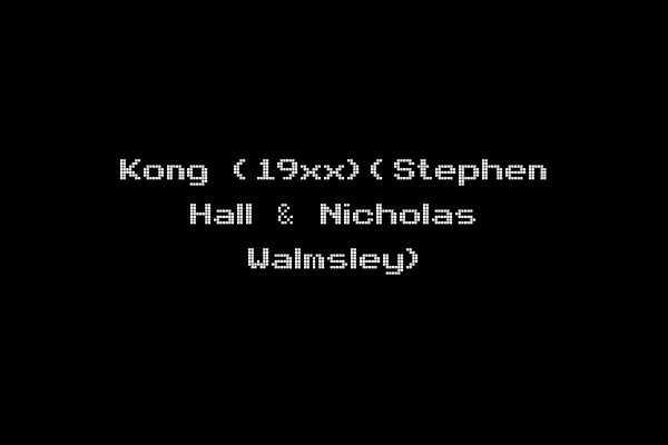Kong (19xx)(Stephen Hall & Nicholas Walmsley)