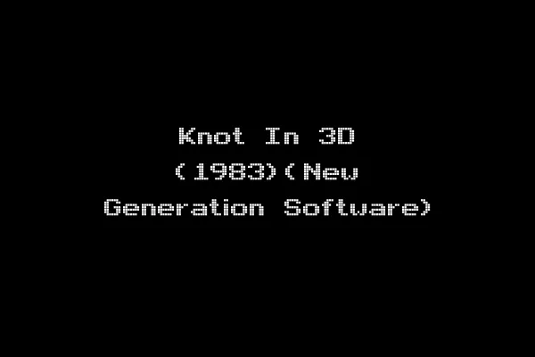Knot In 3D (1983)(New Generation Software)