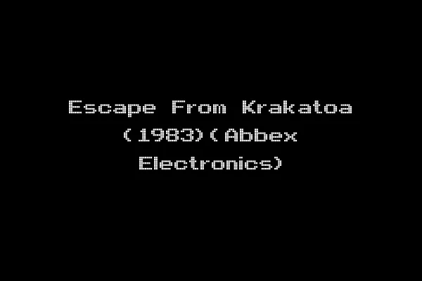 Escape From Krakatoa (1983)(Abbex Electronics)