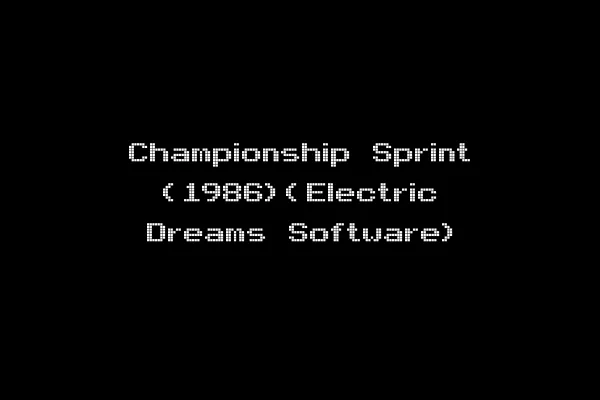 Championship Sprint (1986)(Electric Dreams Software)