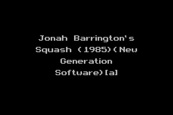 Jonah Barrington's Squash (1985)(New Generation Software)[a]
