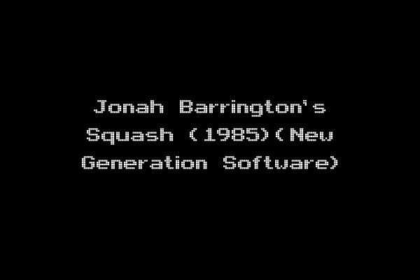 Jonah Barrington's Squash (1985)(New Generation Software)