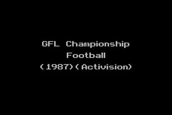GFL Championship Football (1987)(Activision)