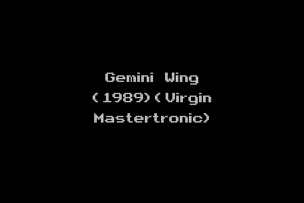 Gemini Wing (1989)(Virgin Mastertronic)