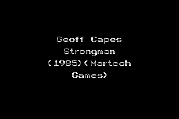 Geoff Capes Strongman (1985)(Martech Games)