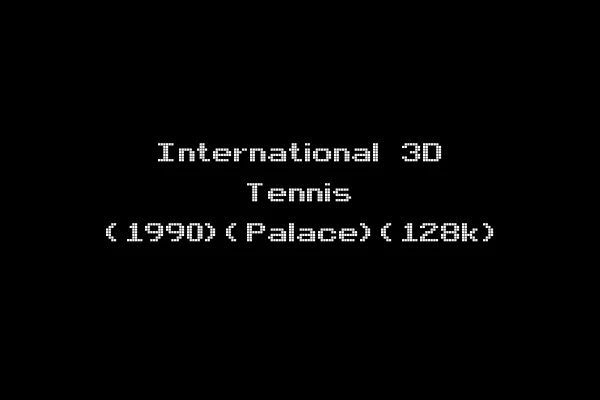 International 3D Tennis (1990)(Palace)(128k)