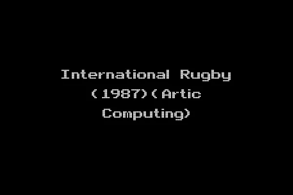 International Rugby (1987)(Artic Computing)