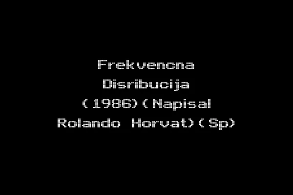 Frekvencna Disribucija (1986)(Napisal Rolando Horvat)(Sp)