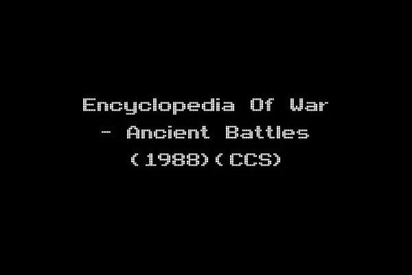 Encyclopedia Of War - Ancient Battles (1988)(CCS)