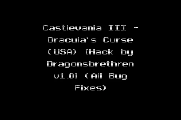 Castlevania III - Dracula's Curse (USA) [Hack by Dragonsbrethren v1.0] (All Bug Fixes)