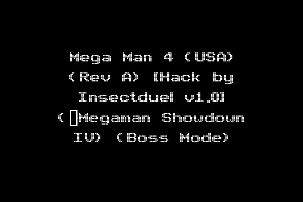 Mega Man 4 (USA) (Rev A) [Hack by Insectduel v1.0] (~Megaman Showdown IV) (Boss Mode)