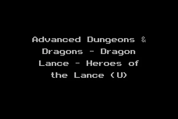 Advanced Dungeons & Dragons - Dragon Lance - Heroes of the Lance (U)
