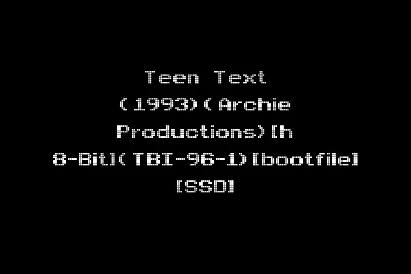 Teen Text (1993)(Archie Productions)[h 8-Bit](TBI-96-1)[bootfile] [SSD]