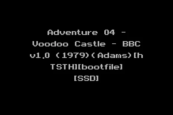 Adventure 04 - Voodoo Castle - BBC v1.0 (1979)(Adams)[h TSTH][bootfile] [SSD]