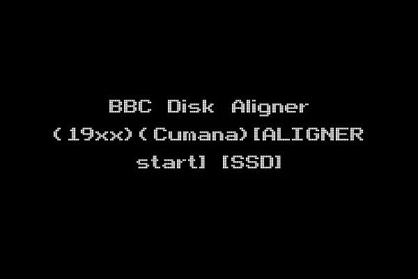 BBC Disk Aligner (19xx)(Cumana)[ALIGNER start] [SSD]
