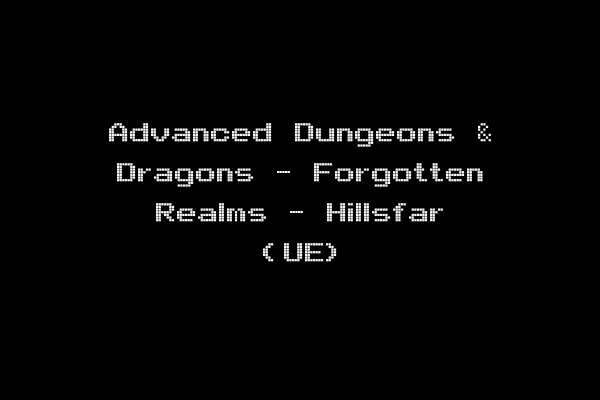 Advanced Dungeons & Dragons - Forgotten Realms - Hillsfar (UE)