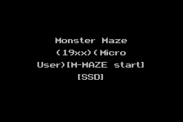 Monster Maze (19xx)(Micro User)[M-MAZE start] [SSD]