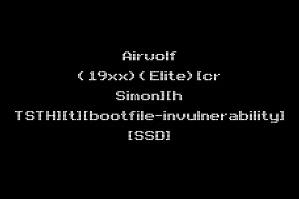 Airwolf (19xx)(Elite)[cr Simon][h TSTH][t][bootfile-invulnerability] [SSD]