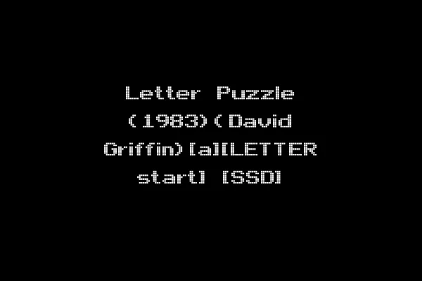 Letter Puzzle (1983)(David Griffin)[a][LETTER start] [SSD]