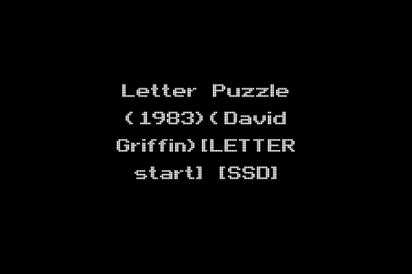 Letter Puzzle (1983)(David Griffin)[LETTER start] [SSD]