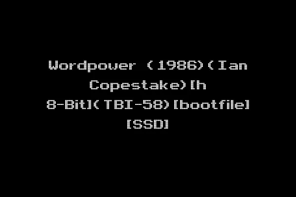 Wordpower (1986)(Ian Copestake)[h 8-Bit](TBI-58)[bootfile] [SSD]