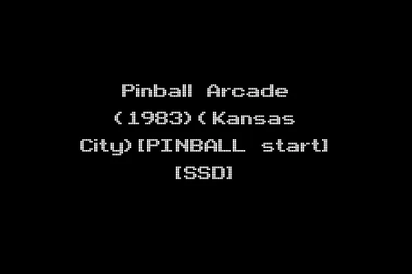 Pinball Arcade (1983)(Kansas City)[PINBALL start] [SSD]