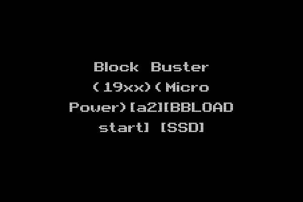 Block Buster (19xx)(Micro Power)[a2][BBLOAD start] [SSD]