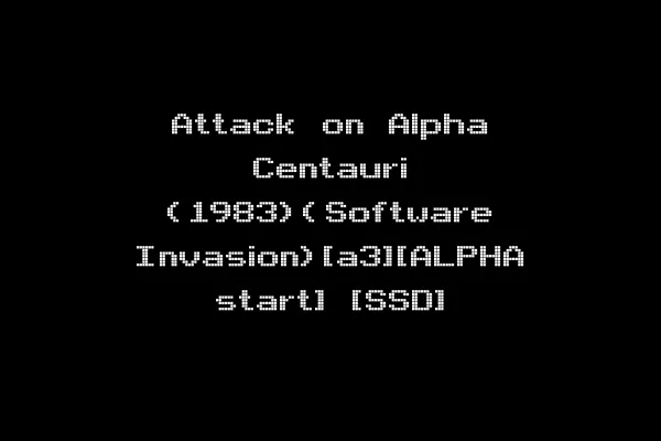 Attack on Alpha Centauri (1983)(Software Invasion)[a3][ALPHA start] [SSD]