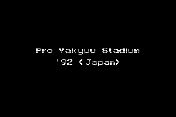 Pro Yakyuu Stadium '92 (Japan)