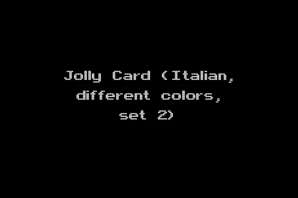 Jolly Card (Italian, different colors, set 2)
