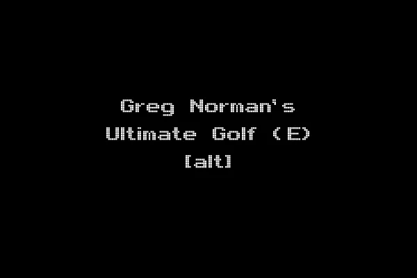 Greg Norman's Ultimate Golf (E) [alt]