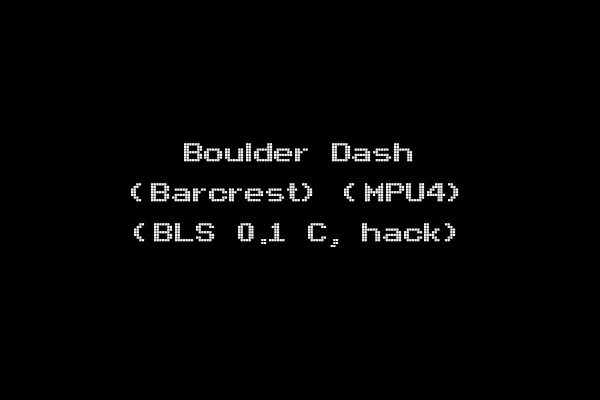 Boulder Dash (Barcrest) (MPU4) (BLS 0.1 C, hack)