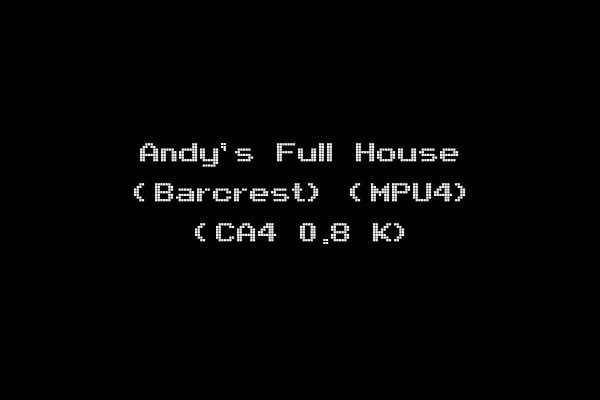 Andy's Full House (Barcrest) (MPU4) (CA4 0.8 K)
